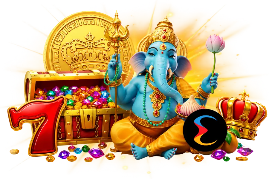 The World of Endorphina met kleurrijke Ganesha-illustratie